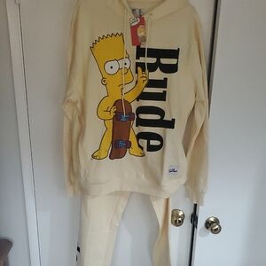 Rude Cream Sweatpants & Joggers